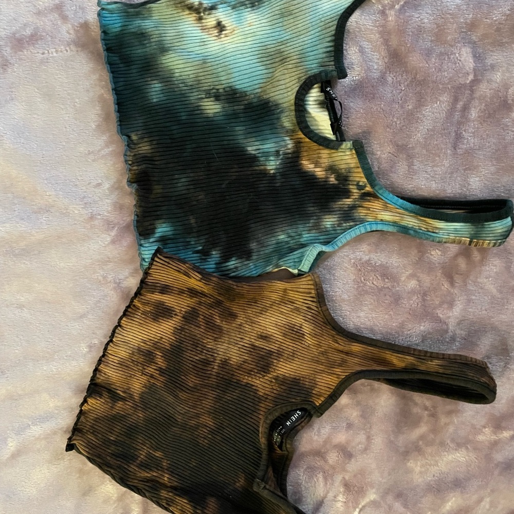Tie-Dye Ribbed Tank Tops